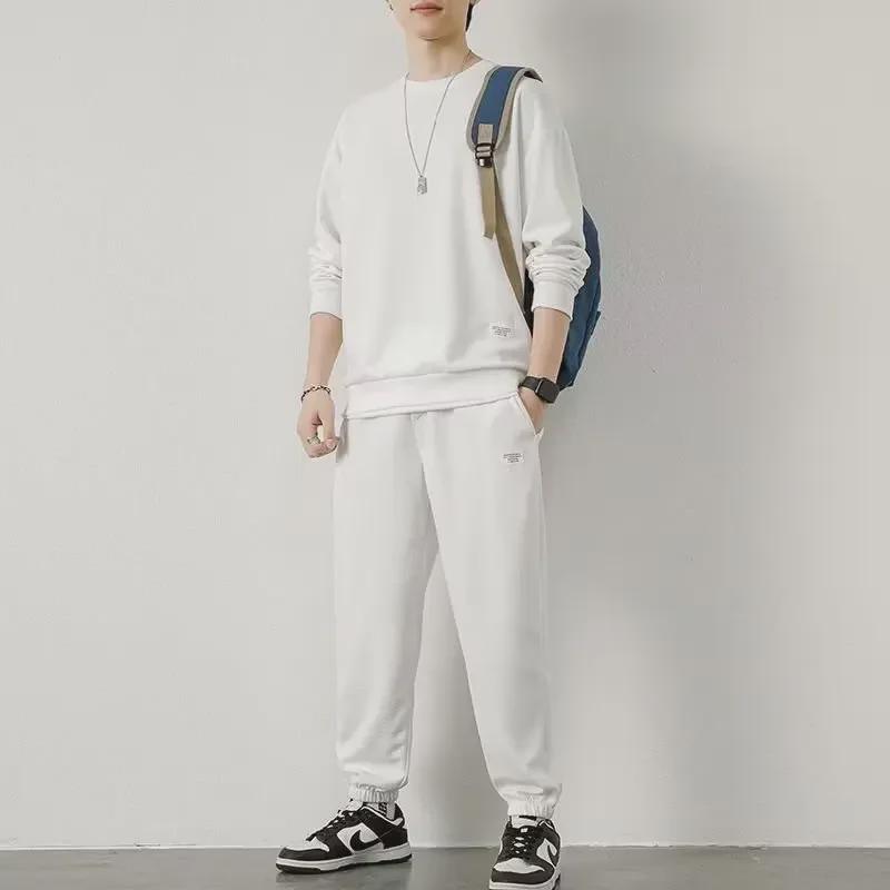 Men's Two-Piece Waffle Sweatshirt and Sweatpants Set - Available In Various Colors