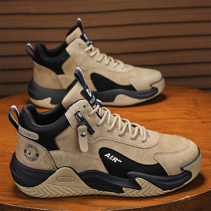 

New Fashion Autumn And Winter Men s High Top Martin Boots Students Male Boys Trending Soft Sole Work Shoes Labor Protection Martin Sneakers 44 хакі