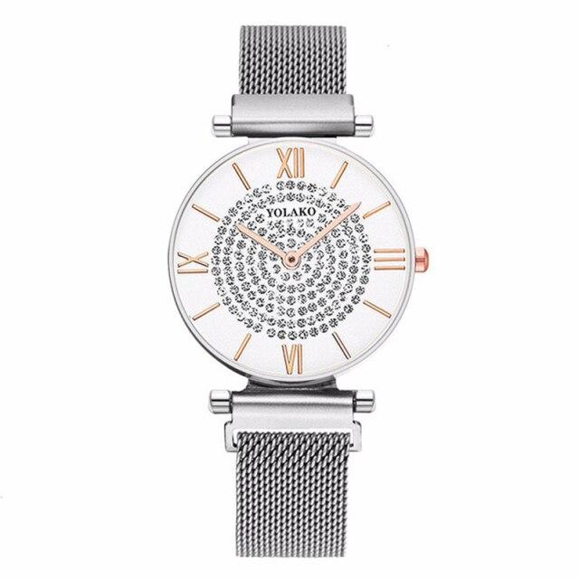 Women Watches Top Brand Luxury Fashion Casual Rose Gold Quartz Ladies Bracelet Watch Alloy Mesh Strap Watches Gift