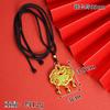 New Chinese Style Oil Dripping Ginkgo Leaf Ruyi Lock Hand-woven Rope Chain National Fashion Necklace Pendant