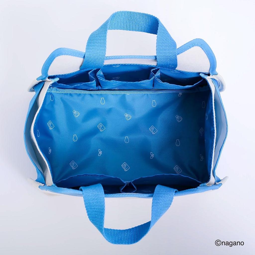 Takarajimasha Chiikawa Interior Tote Bag Book Hachiware Ver. Canvas Storage Bag with Character Rubber Clip