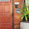 2D Flat Aluminium Cardinal Christmas Welcome Sign - Warm Winter Figurine Ornaments - Ideal for Front Door, Wall, Porch, Window Decor - Ideal