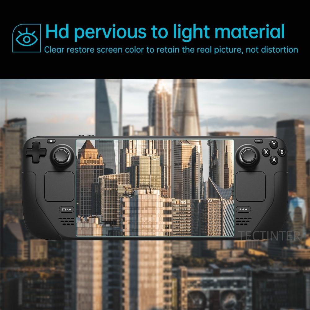 2 Packs Tempered Glass for Valve Steam Deck Console 9H Screen Protector Anti-Scratch Guard Film for Steam Deck Accessories