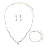 Hot Sale Jewelry Wedding Dress Bride Hollow Full Diamond Women's Necklace Earrings Bracelet Set