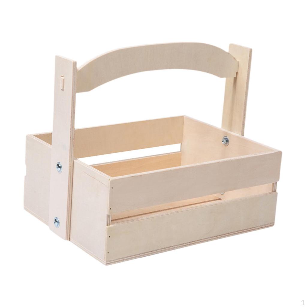 Elegant Wooden Fruit Bowl with Handle for Kitchen Decor