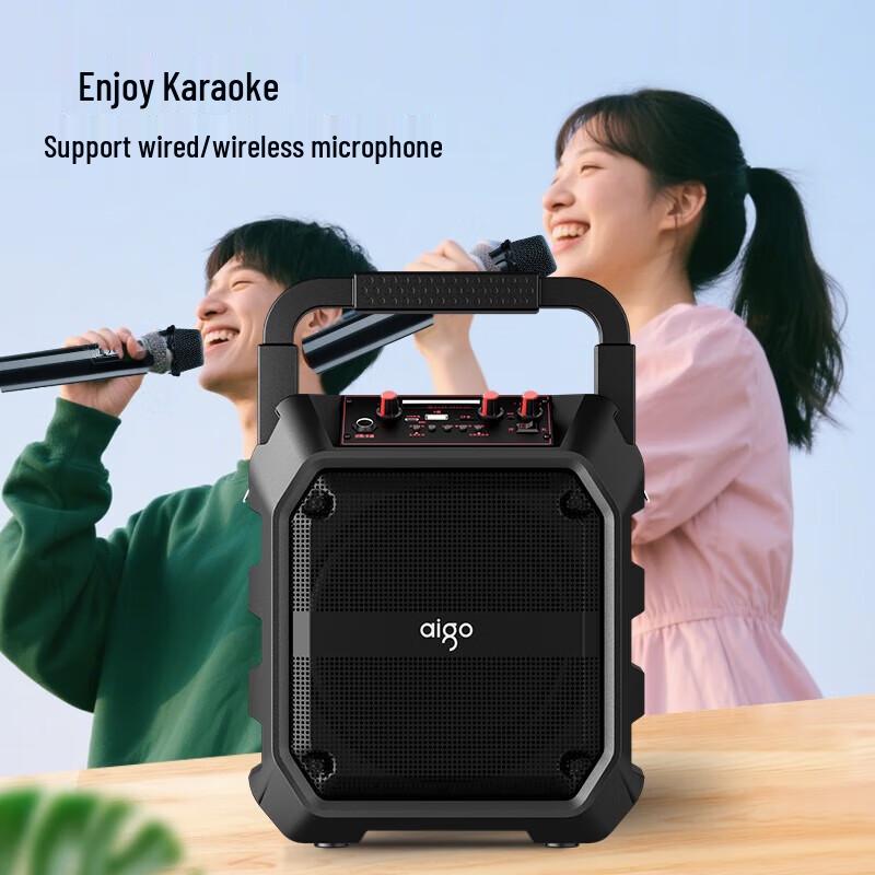 aigo T52 Lite Portable Karaoke Bluetooth Speaker CN plug (adapter included)