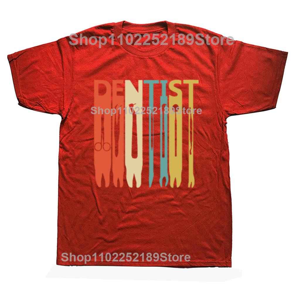 Funny Dental Weapon T-shirt Cotton Tooth Tops Tee Short Sleeve Tshirt Dental Equipments T Shirt Men Dentist Health Care TShirt