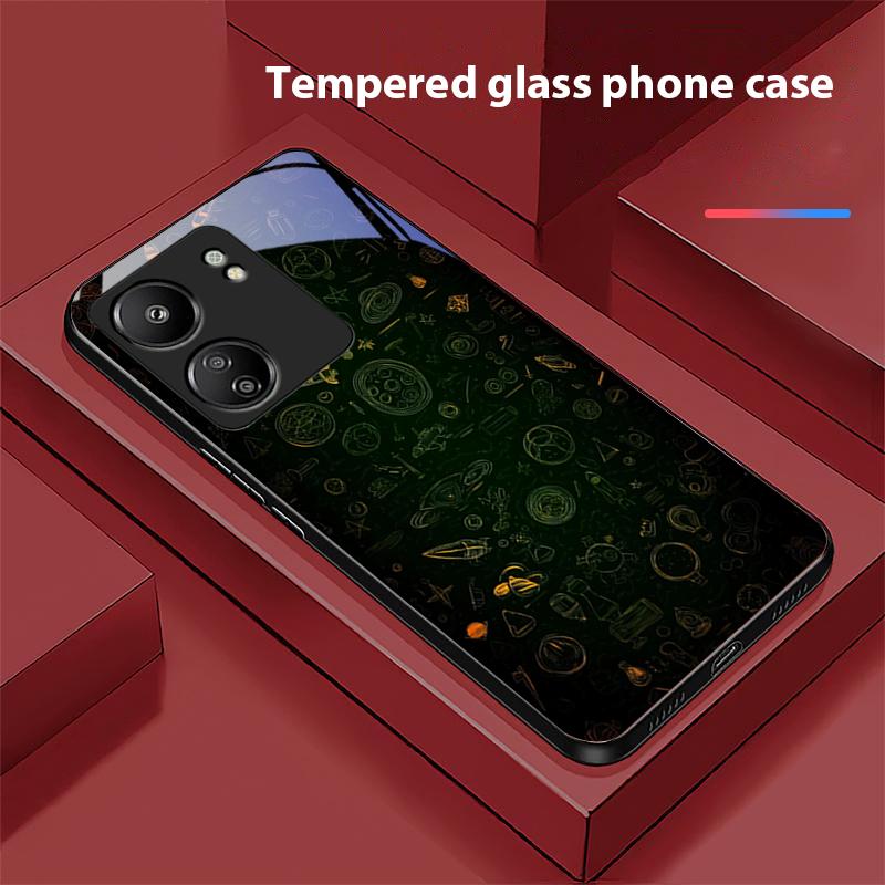 Dream Space Nero Per Xiaomi Redmi 13C Note13 12 Pro Plus 5G Note 9 13T Pro POCO X6 F5 F6 Nero Custodia per Telefono in Vetro Temperato