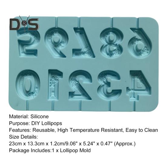 Flexibel chokladform för mångsidigt användbar numerisk klubba för konditorivaror