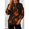 Women's Quarter Zipper Sweater Pullover  Halloween  Casual  Active Sportswear Half Long Sleeve Top Micro-elastic Fall & Winter Comfrt Breathable