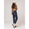 High-Waisted Fleece-Lined Stretch Harem Jeans for Women - Autumn/Winter Loose Slimming Style