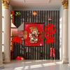 Electric Shaking Head God of Wealth Door Ornaments for Spring Festival Decor, New Year Atmosphere Hanging Decorations for Living Room.