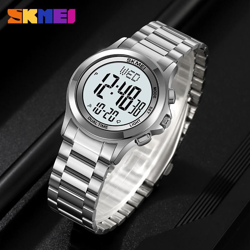 SKMEIMoment Beauty Business Men's Stainless Steel Waterproof Watch Luminous Chronograph Hot Selling Electronic Watch