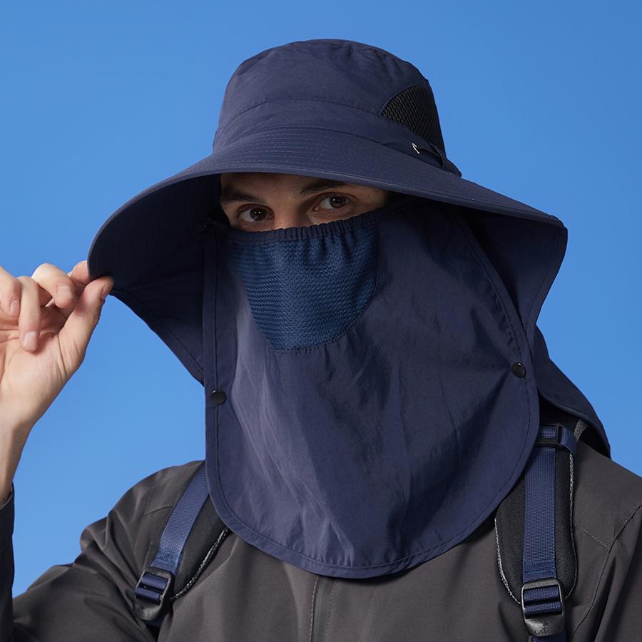 Sun Protection Hat Summer Outdoor Riding Fishing Uv Protection Mask Shawl Fisherman Hat Men Mountaineering Hat
