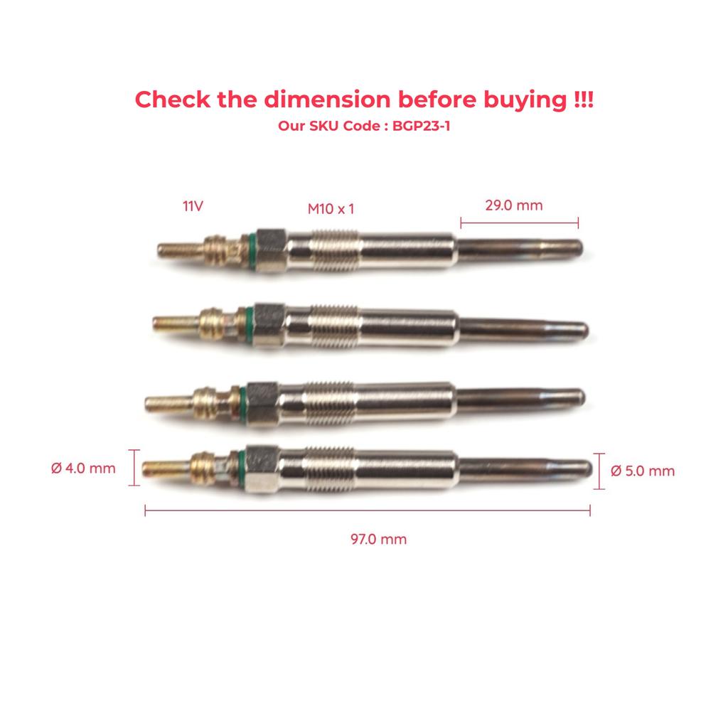 EGP23-1 4 Pcs Heater Glow Plugs GX98 N10579202 GN046 for VW  Seat Skoda