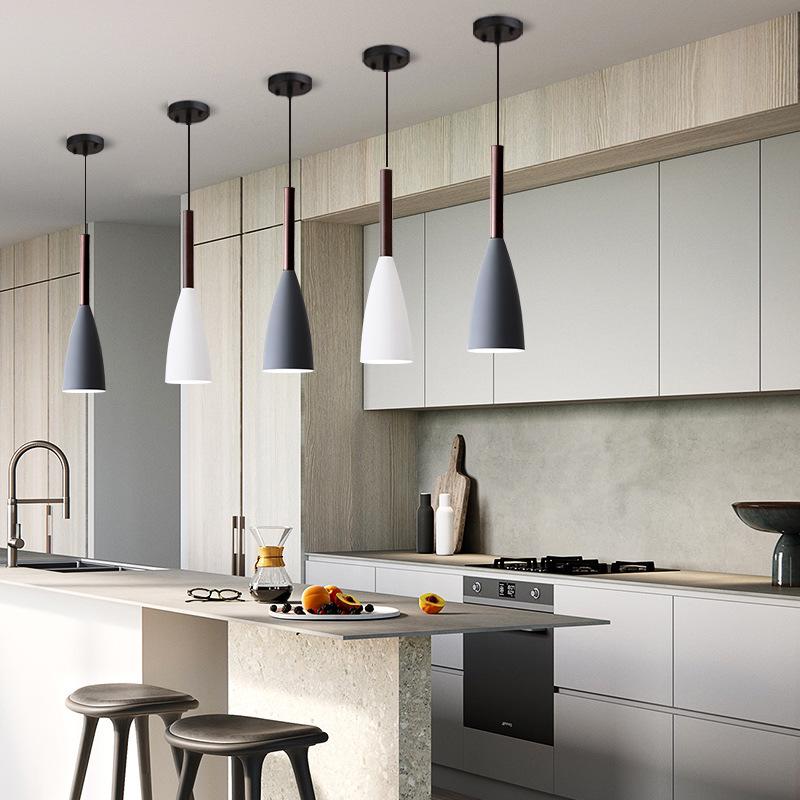Nordic Modern Triple Pendant Light - Black, White, Grey for Dining, Bedroom, Bar