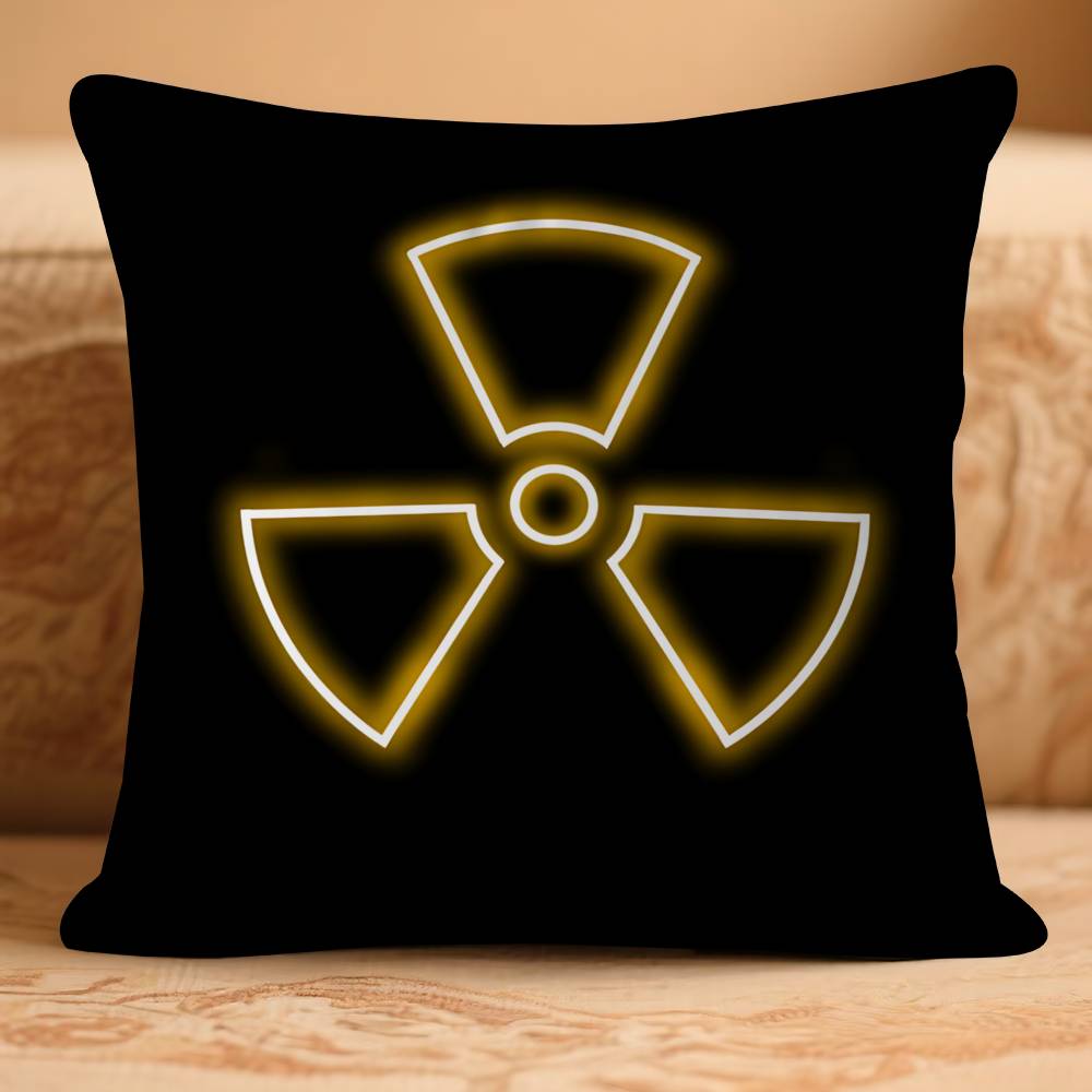 CreativeS R-Radiation Logo Pillow Case Removable Washable Cushion Cover – All-Season Soft Linen