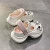 2025 Summer Sweet Cool Star Chain Muffin Cool Slippers Women's Small Hole Shoes Two Wear Breathable Cute Slippers
