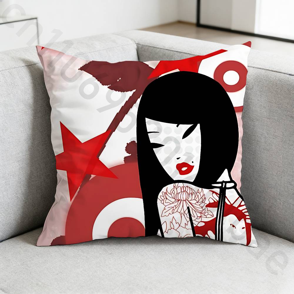 TTokidokiS Pillow Case Antidustmite Pillowcase Invisible Zipper Silky Short Plush Sofa Cushion Cover