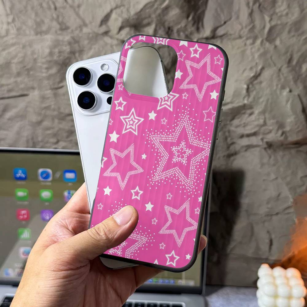 Cartoon-Stern-Handyhülle für iPhone 16 15 17 Pro 11 12 13 14 Pro Max Plus Weiche Wellen-Silikon-Schutzhülle