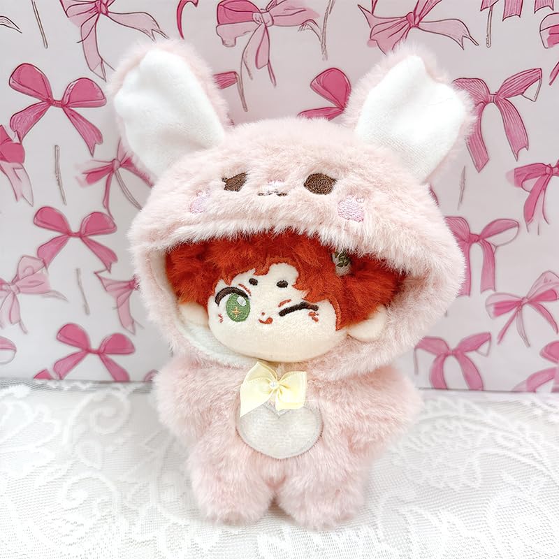 Embroidered Plush Animal Kigurumi for 10cm Plush Toys, Pink Rabbit, g.triger, Nuikatsu [Product]