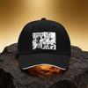 Action Manga Black and White Illustration Hat, Unisex Printed Baseball Cap Sandwich Brim Snapback Sports Cap, Suitable for Daily