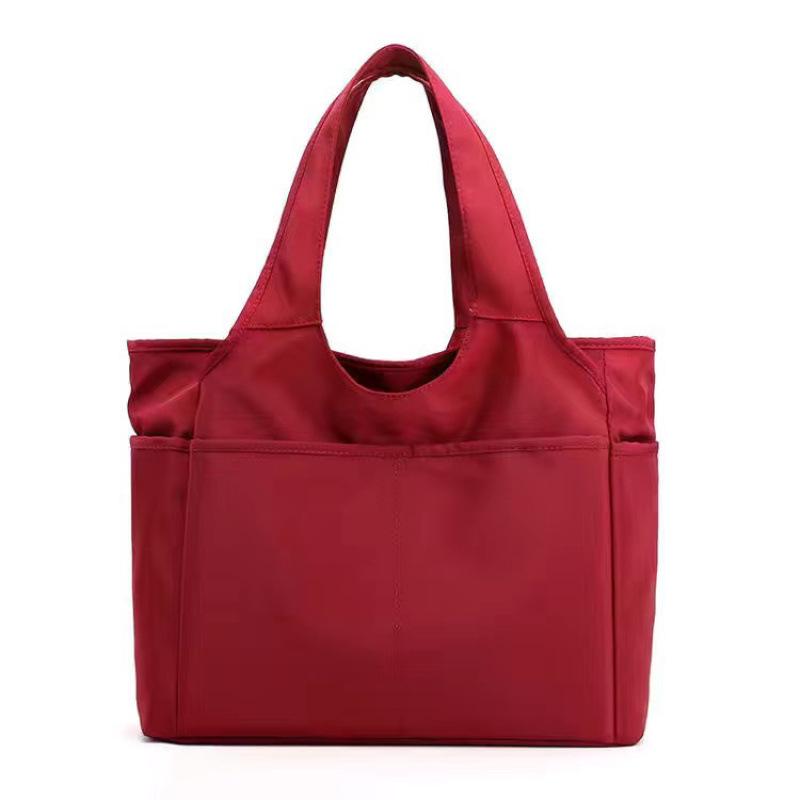 Women's Multi-Compartment Canvas Tote: Large Capacity Shoulder Bag for Shopping, Short Trips, and Everyday Use