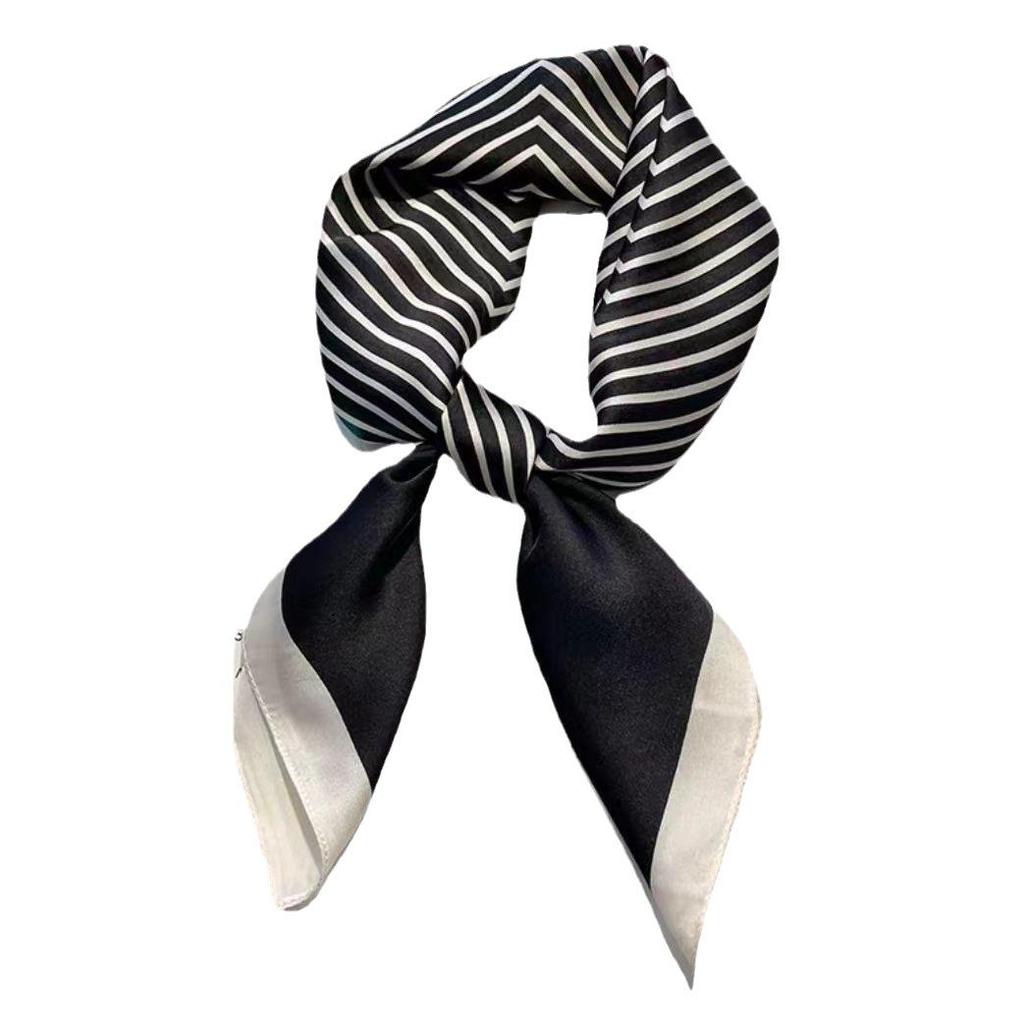 Elegant Silk-Style Square Scarf: Fashionable, Professional Decorative Shawl for Women