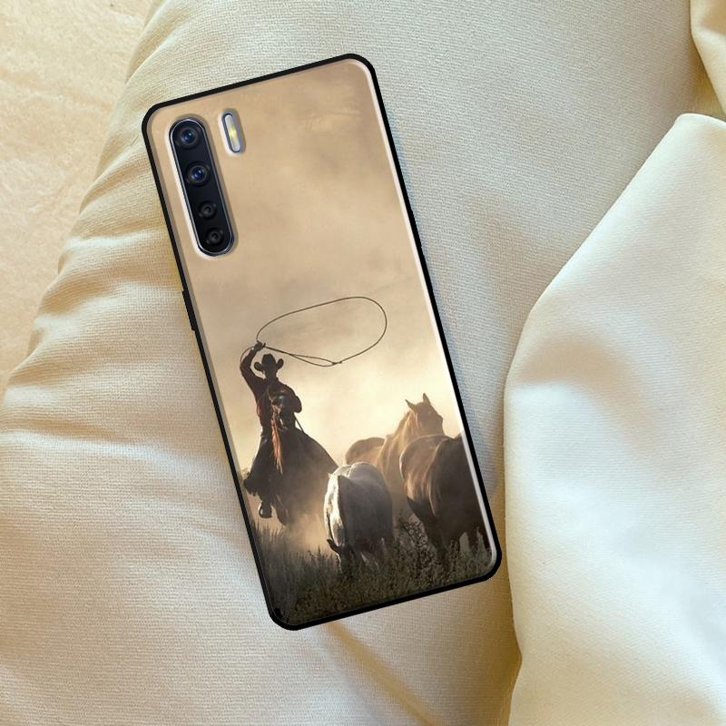 Rodeo Cowboy Lasso For OPPO A79 A38 A58 A78 A98 A54 A74 A94 A16 A76 A96 A5 A9 A52 A72 A15 A17 A57 A53S Case