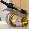 Elephant Red Wine Holder Living Room Luxury Cabinet Decorations High Foot Wine Glass Holder Household Bottle Rack