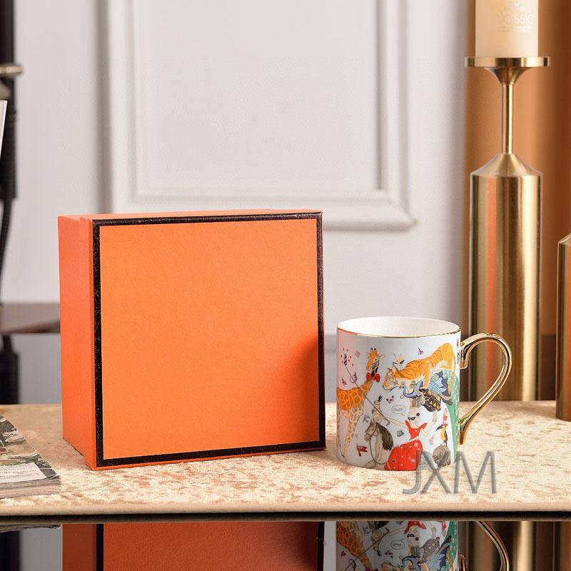 Bone China Coffee Cup Circus Series Cute Cartoon Children'S Tableware Luxury Plate