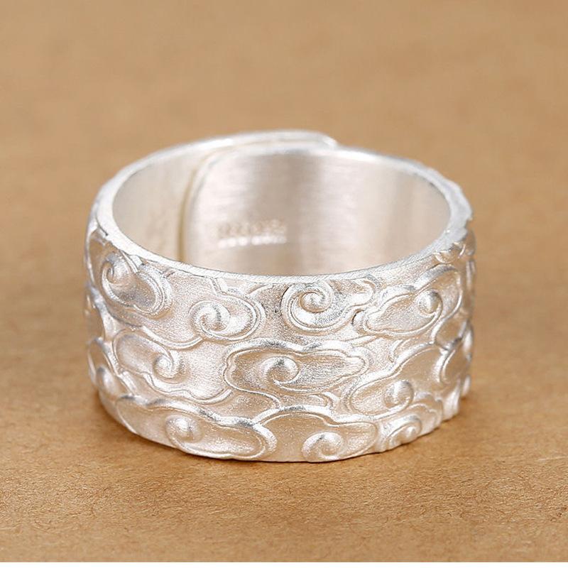 Xiangyun Men's Ring Wide and Large Size Imitation Index Finger Plate Finger Domineering Opening Adjustable Ring Jewelry