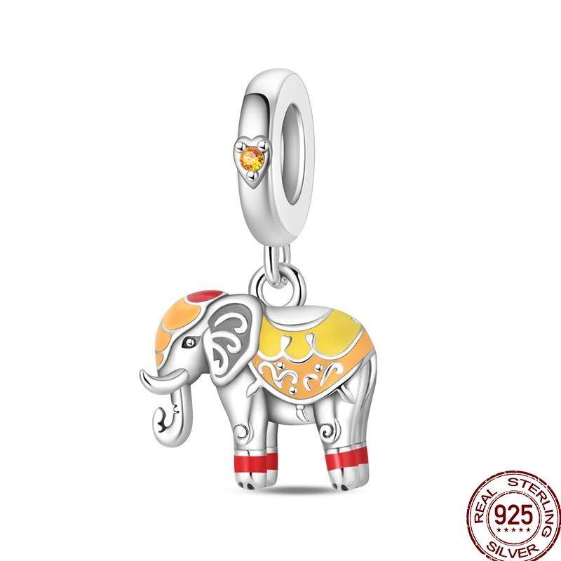 New Original Copper Elephant Cat Game Charms Bead Flower Baby Beads Fit 3Mm Bracelet Diy Jewelry Gifts For Women