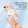 For iPhone 16e Case Beauitful Flowers Pattern Printing Straight Edge TPU Phone Back Cover