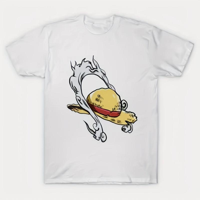 Japanese Anime ONE PIECE ONE PIECE T-shirt 220g Summer New Men's and Women's Streetwear