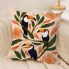 Cool Toucan Cushion Cover Soft Plush Fabric DoubleSided Printed Sofa Cushion Cover for All Seasons Home Decor Gift