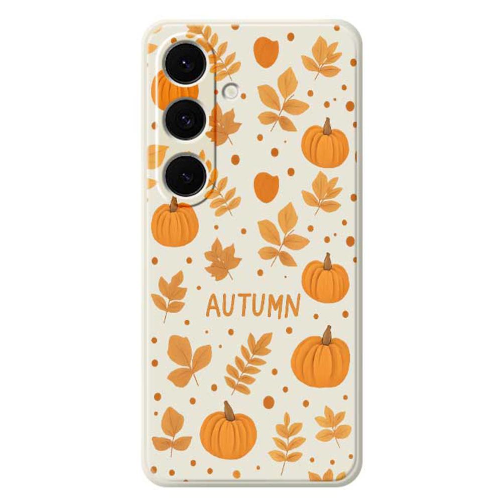 For Samsung Galaxy S24 FE Case Autumn Theme Pattern Printing Straight Edge TPU Phone Back Cover
