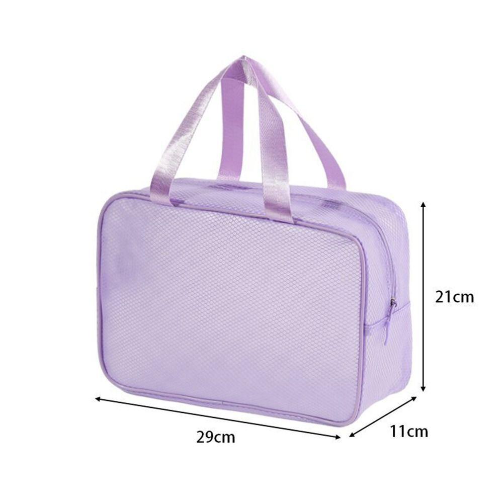 Handheld Mesh Makeup Bag Large Capacity Toiletry Kit Bag New Make Up Organizer Case  Travel