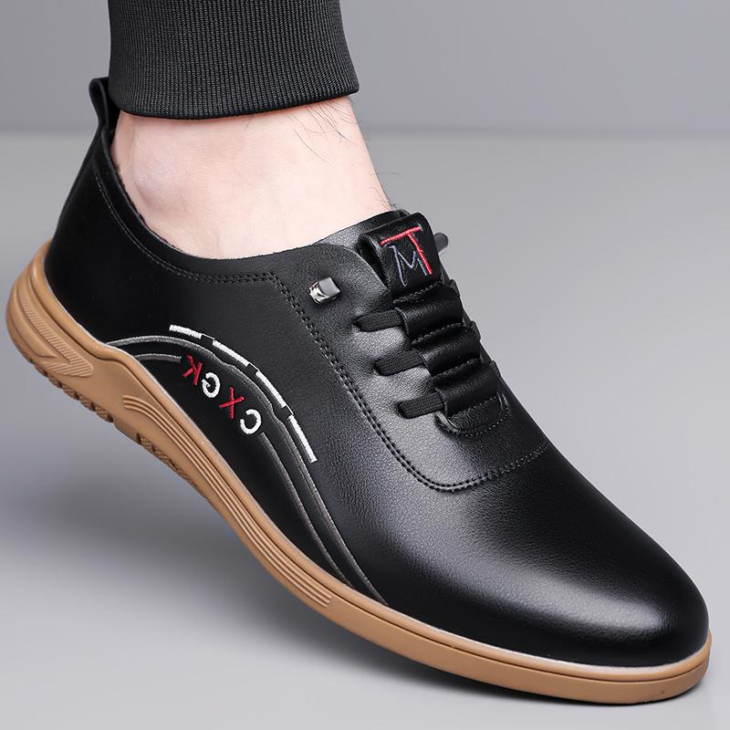 Fashion Male Natural Leather Elegant Business Social Classic Oxfords Shoes Fashion Brown Black White Casual Flats Shoes Party Footwear