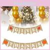 Thanks Letter Give Banner Burlap Flag Banners Thanksgiving Party Decorations