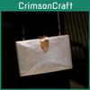 Minimalistische Pu-Metall-Blatt-Abendtasche Mit Handyfach Für Formelle Partys