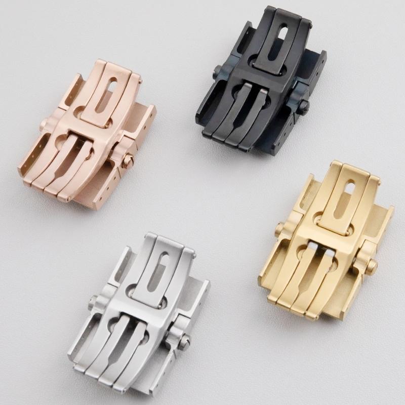 For Ulysse Nardin Athens Watch Strap Folding Buckle Rubber Silicone 316 Stainless Steel Butterfly Clasp Watchband Accessories 20