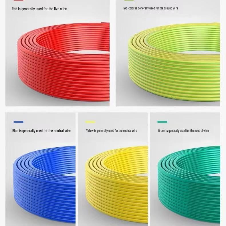 Pure Copper Single-Core BV Wire for Home Décor, 1.5-10mm²