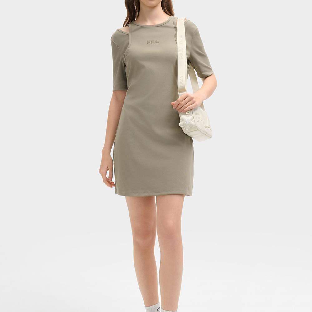 

Новые платья с коротким рукавом FILA ORIGINALE женские бобовый зеленый коричневый F51W529301F-BN 170/88A/L