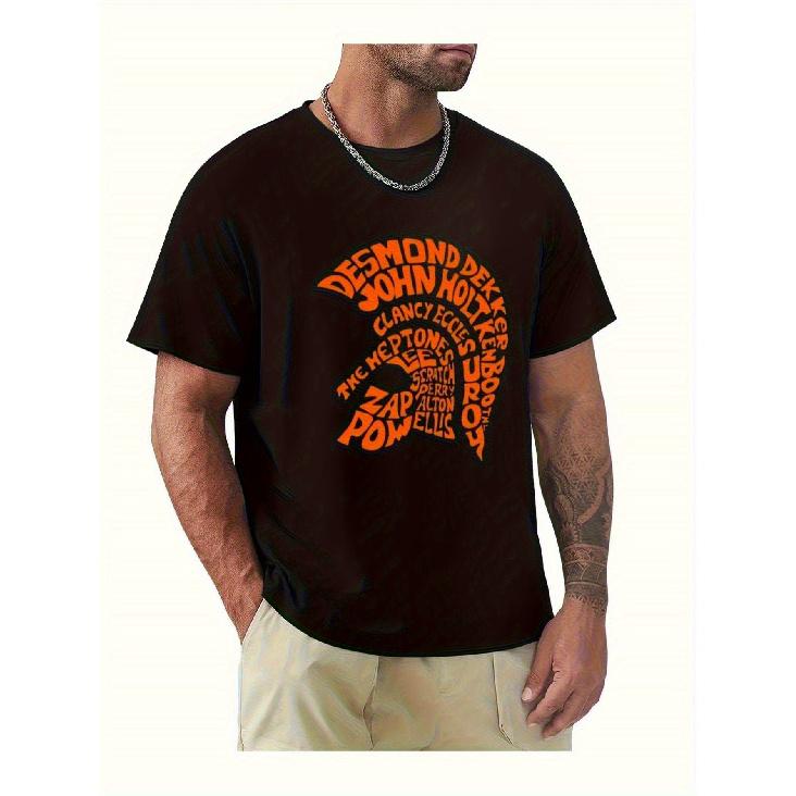 Men S Trojan Records Vintage Music T-Shirt - Retro 60s/70s Band Graphic Tee - 100% Cotton Regular Fit Black Shirt - Trojan Label Design with S чёрный