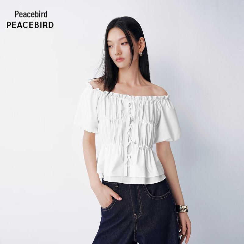 Женский топ-поло в рубчик Peacebird AACDG2393 S