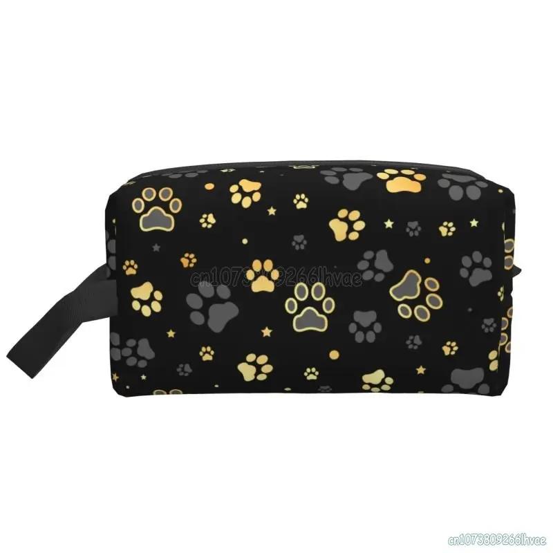 Multicolor Paws Dog Makeup Bag Waterproof Travel Cosmetic Bag Toiletry Pouch Organizer for Women Large Capacity Storage Bags