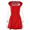 Vestito da donna stile ins nuovo europeo e americano, sexy e alla moda, con scollo quadrato, senza maniche, scollato, aderente, a tubino corto