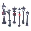 2/12 Stück Puppenhaus Mini Weihnachtsstraßenlaternen Gartenstraßenlaternen Simulationsmodell Miniaturen Lichter Ornamente Heimdeko