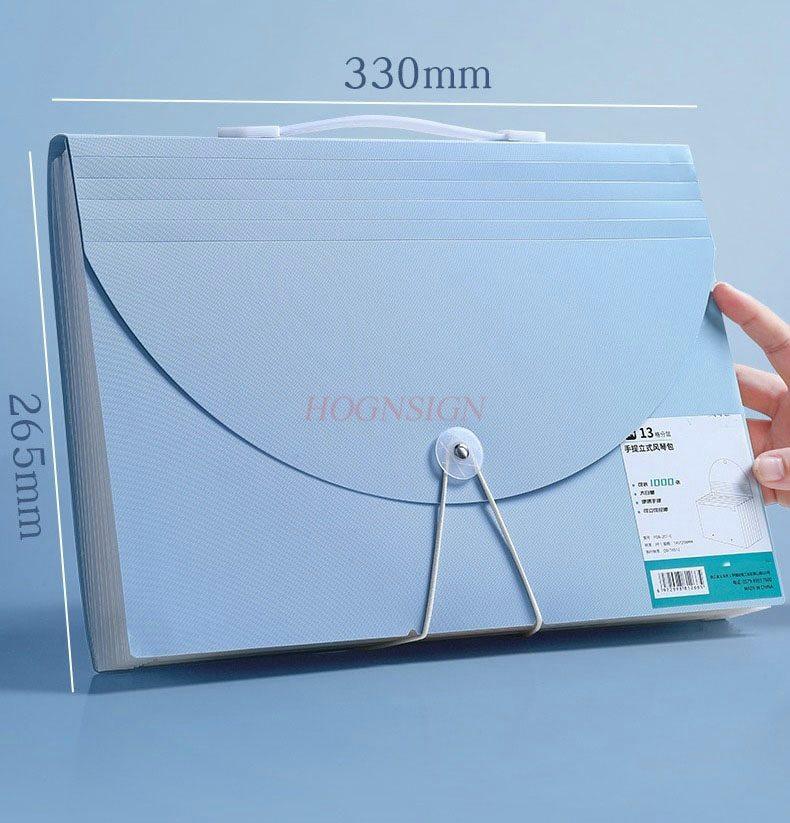 A4 Organ Bag Folder Student Specific Large Capacity Middle and High School Students Handheld Multi Layer Exam Paper Clip Data